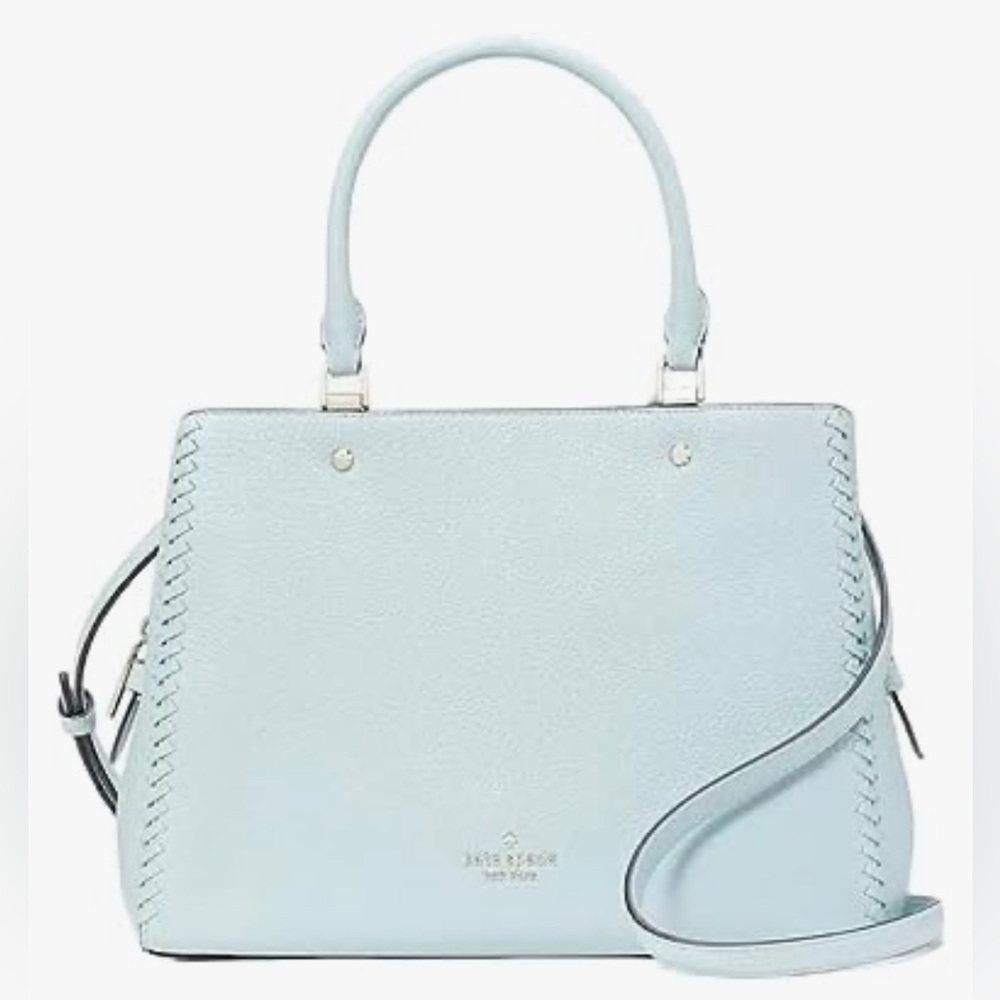 Kate Spade LEILA Medium Triple Compartment Satchel in Dewy Blue